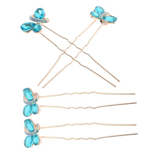 Healeved Strass-haarschmuck Für Die Hochzeit 4 Stück U-förmiger Braut-bobby Hochzeits-haarschmuck Für Frauen Eleganter Kopfschmuck Nicht Klebend Und Angenehm Zu Tragen von Healeved