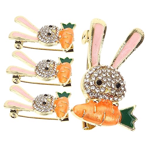 Healeved 4 Stück Kaninchen Brosche für Frauen Cartoon Anstecknadeln für Kleidung und Schals Hochwertigem Legierungsmaterial für Alltag und Formelle Anlässe von Healeved