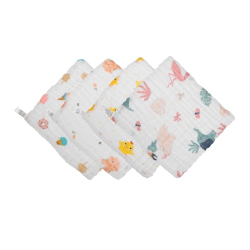 Healeved 4stücke Babywaschlappen Aus Weicher Baumwolle Waschlappen Für Junge Mädchen Neugeborene Badetücher Gesichtstücher Zum Sanften Waschen von Healeved