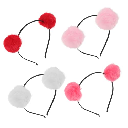 Healeved Einzigartiges Stirnband-set Für Jungen Und Mädchen 4-teilig Flauschige Kopfbedeckung Mit Katzenohren Für Partys Jungen Und Mädchen Kostüme von Healeved