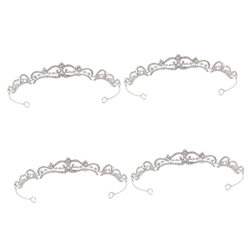 Healeved 4stücke Wedding Mit Strasssteinen Braut-stirnband Für Für Hochzeiten Partys Und Besondere Anlässe Silbernes Barockdesign von Healeved
