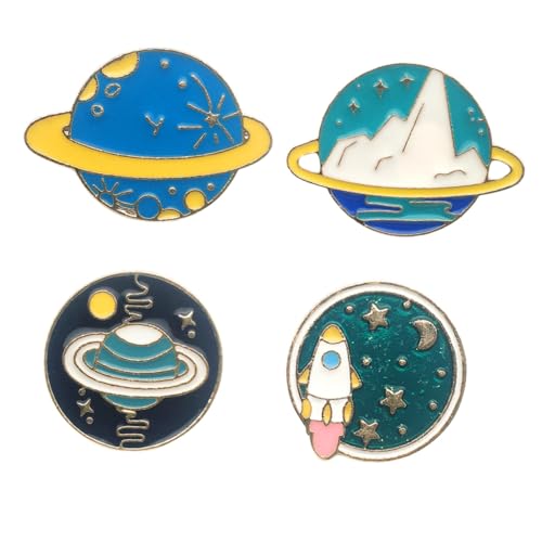 Healeved 4 Stück Kreative Geometrische Metallbroschen Dekorative Anstecknadeln für Kleidung Vielseitige Sicherheitsnadeln Leichte Langlebige Pins für Cardigans und Röcke von Healeved