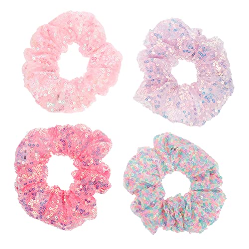 Healeved 4stücke Led-haargummi Leuchtende Haarbänder Elastische Haar Krawatten Mesh Haar Ring Party-kopfschmuck Für Mädchen Netz-haarring Für Haartypen von Healeved