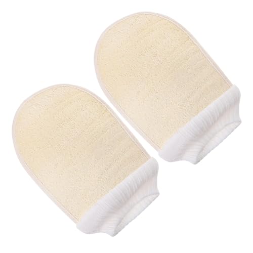 Healeved 4 Stück Luffa-Handschuhe Spa-Handtücher für den Körper saubere Handtücher für das Gesicht luffa handschuh exfoliating Wäscher Badetuch Duschreiniger Badehandschuh von Healeved
