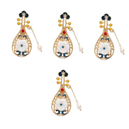 Healeved 4 Stück Lute Brosche Pin für Frauen Brosche Schmuck für Hochzeiten Besondere Anlässe Einzigartiges Accessoire für Outfits Taschen Hochwertige Langlebig von Healeved