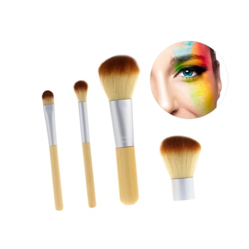 Healeved Make-up-pinsel-set – 4-teiliges Set Mit Nylonborsten Und Griff – Natürliche Vegane Make-up-pinsel – Gesichtspinsel Für Rouge Und Lidschatten Für Frauen von Healeved