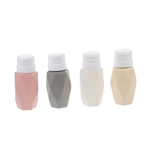 Healeved 4 Stück Nagelpresse Flasche Make-up-entferner-flasche Flaschen Mit Reinigungslösung Pumpe Für Nagellackentferner Drücken Makeup Entferner Wasser Der Auferstehung Rotieren Plastik von Healeved