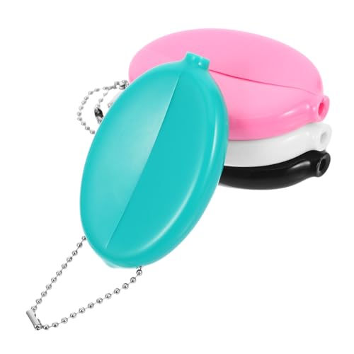 Healeved 4stücke Münzbörse Aus PVC-Material Kleiner Beutel Für Münzaufbewahrung Kreativer Geldbeutel Mit Schlüsselbefestigung Kleine Geldbörse Für Damen Herren Und Münzhalter Für Reisen Und von Healeved