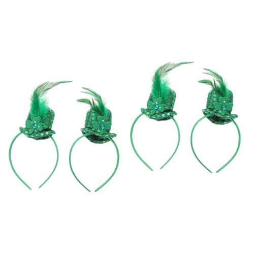 Healeved Sets St. Patrick 39 s Day Stirnband Kleeblatt Bopper Hut Für Erwachsene Elastische Passform Kopfbedeckung Für Frauen Mädchen Jungen Und Mädchen Kobold Festival Dekorationen Pcs von Healeved