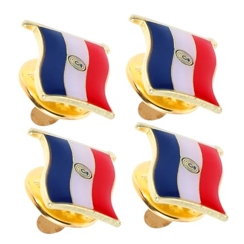 Healeved 4 Stück Paraguay Metallbroschen mit Emailliertem Nationalflaggen Design Langlebige und Kratzfeste Anstecknadeln Eisen für Kleidung Taschen Schals und Alltagsmode von Healeved