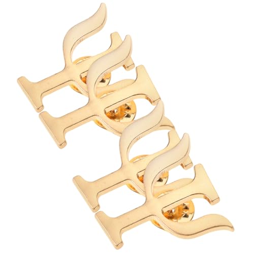 Healeved 4 Stück Psychologen Broschen Griechische Buchstaben Legierungs anstecknadeln Modisch Klein Stilvoll für Partygeschenke Rucksack Abzeichen Muttertag Zubehör von Healeved