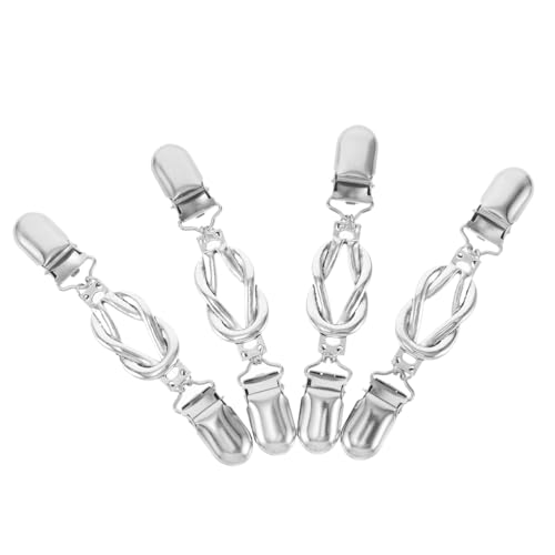 Healeved Damen Pullover Clips 4 StüCk Stilvolle Cardigan Clips Aus Zinklegierung Sicherer Halt FüR Schals Und Oberteile Verhindert Unannehmlichkeiten Silber von Healeved