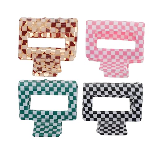 Healeved Haarklammer Mit Schachbrett-clip Für Mädchen 4er-pack Haarspange Modisches Und Funktionales Haar-accessoire Für Den Täglichen Gebrauch von Healeved