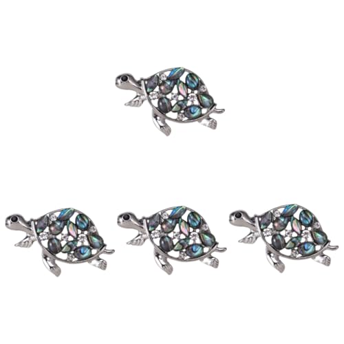 Healeved 4 Stück Schildkröten Brosche für Kleidung Stilvolle Anstecknadel für Schals Hüte Dekorative Anstecknadel für Damen Einzigartiges für Besondere Anlässe Modern Ansprechend von Healeved