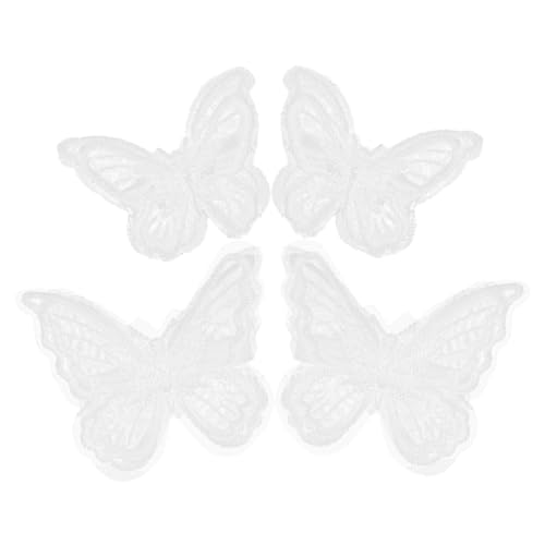 Healeved 4stücke Schmetterlings-haarspangen Aus Spitze Und Netzstoff Clips Für Haarstyling Halloween-accessoires Für Damen Mit Stickerei-details Sicherer Clipmechanismus von Healeved