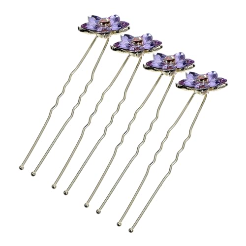 Healeved 4stücke Haarklammern Mit Strass Für Hochzeiten U-förmige Haarspangen Für Bräute Und Brautjungfern Für Anlässe Und Prom von Healeved