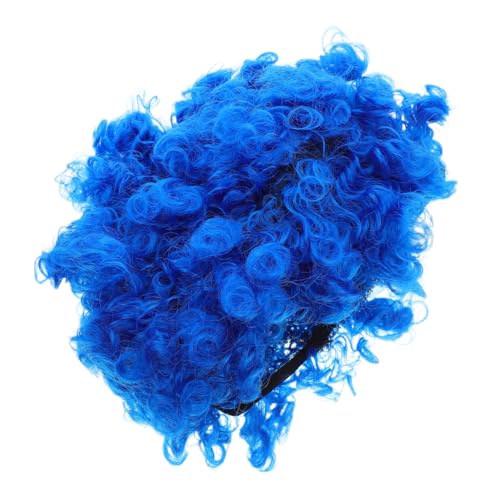 Healeved 4 Stück Teiliges Afro disco perückenset Kurz Lockig Unisex Karnevalsparty hipsterperücke für Halloween Weihnachten Cosplay und Kostümveranstaltungen Verstellbar Synthetisches Haar von Healeved