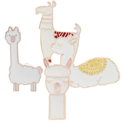Healeved 4 Stück Teiliges Alpaka Broschen Cartoon Design Niedliche Anstecknadeln als Schalclip und Pin für Hüte Langlebig und Modisch als Geschenk für Alpaka Liebhaber und Damenaccessoire von Healeved