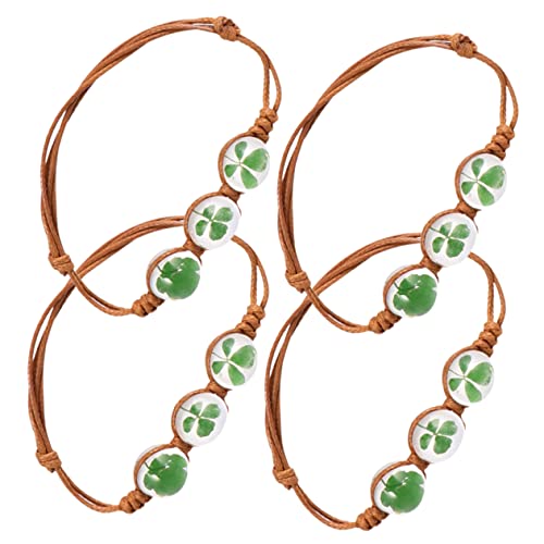 Healeved 4 Stück Teiliges Frauen Armband Handgewebtem mit Glasperlen Glücksarmbänder für Damen für Freunde Weihnachten Besondere Anlässe von Healeved