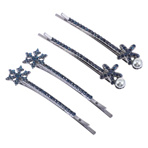 Healeved 4 Stück Teiliges Haarspangen für Damen Schneeflocken und Seestern Haarschmuck Kreative Haaraccessoires für Hochzeiten und Partys von Healeved