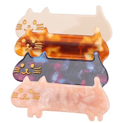 Healeved 4 Stück Katzenhaarnadeln Für Mädchen Dekorative Haarspangen in Katzenform Süße Haarnadel Für Kinder Kopfschmuck Für Partys Und Feste von Healeved