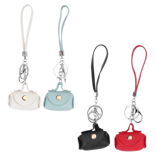 Healeved 4 Stück Teiliges Mini Münzfach Damen Geldbörse aus PU Material Stilvolle Kleine Münztasche mit Schlüsselaufbewahrung Praktische Aufbewahrungstasche für Alltag Reisen und Shopping von Healeved