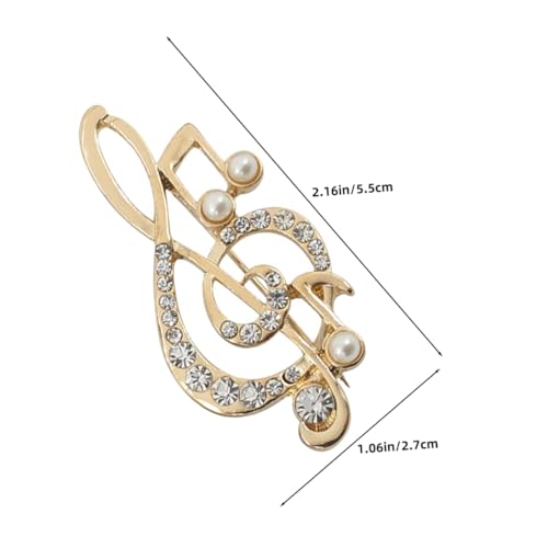 Healeved 4stücke Musiknoten-anstecknadel Mit Strass Notenbrosche Für Anzugschmuck Hochzeitsanzugbrosche Musikanstecknadel Brosche Für Revers Kragen Schals Pullover von Healeved