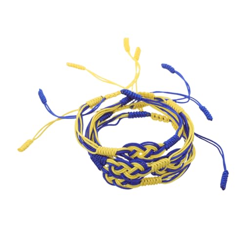 Healeved 4 Stück Teiliges Set Geflochtenen Ukrainischen Armbändern Verstellbare Bangles für Männer Frauen und Handgefertigter Schmuck für Täglichen Gebrauch und Feiern von Healeved