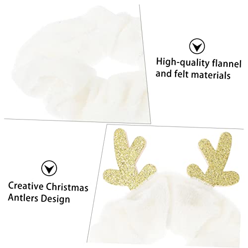 Healeved 4 Stück Teiliges Weihnachts Haargummi mit Rentiergeweih Design Dehnbar für Mädchen und Damen Modischer Haarschmuck für Weihnachtsfeiern und Festliche Anlässe von Healeved