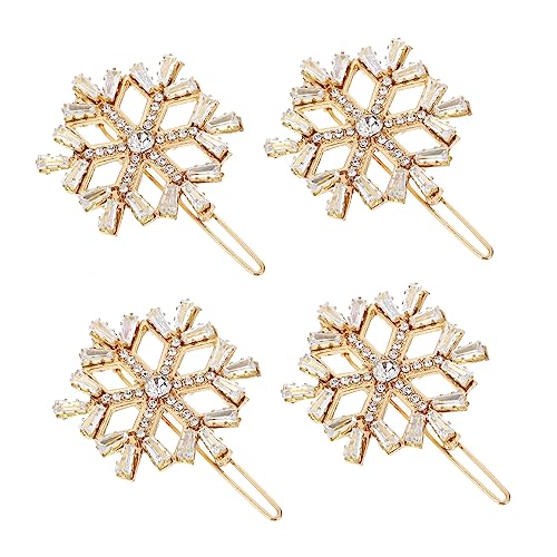 Healeved 4 Stück Teiliges Weihnachts Haarspangen Schneeflocken Haarschmuck für Damen Langlebig und Leicht für Festlichkeiten und Alltag Perfektes für von Healeved