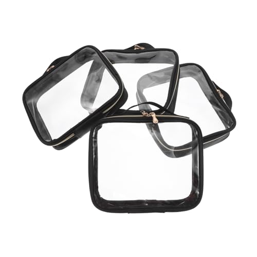 Healeved 4stücke Transparente Kosmetiktasche Aus PVC Mit Reißverschluss Für Reisen Als Kulturbeutel Make-up-Tasche Durchsichtige Organizer-Tasche Tragbar Für Damen von Healeved