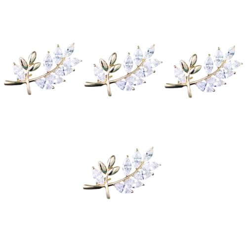 Healeved 4 Stück Vergoldete Brosche Pin Dekorationen Party Broschen Für Frauen Damen Mode Corsage n Schmuck n Schal Pullover Weste Kupfer von Healeved