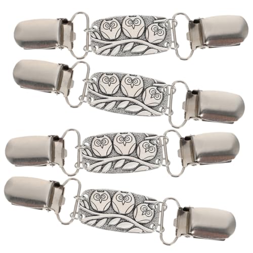 Healeved 4 Stück Vintage Cardigan Clips Teiliges mit Vogel Motiv Robuste Broschen für Damen Vielseitige Strickjacken Kleid und Schalverschlüsse Langlebig und Rostfrei für Partys und von Healeved