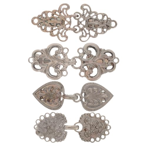 Healeved 4 Stück Vintage Cardigan Clips aus Robustem Stilvollen Schal und Kragenclips für Damenpullover Kleider und Hemden Dekorative Broschen im Retro Stil für Stilvolle Kleidung von Healeved