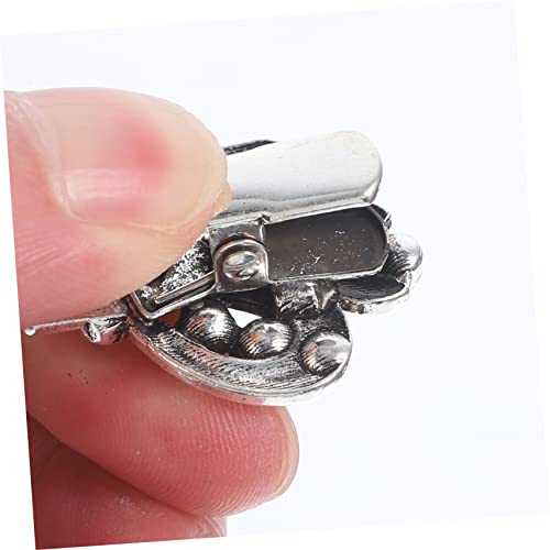 Healeved 4 Stück Vintage Sweater Clips Langlebiger Legierung Cardigan Pins und Schalbroschen Robustes Design Rostfrei Vielseitig für Jacken Umhänge und Strickwaren Geeignet von Healeved