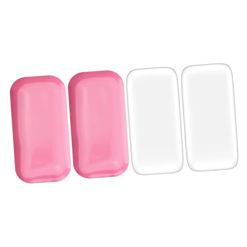Healeved 4 Stück Wimpern-Silikon-Aufkleber Wimpernpads Statischer Aufkleber aus Silikon Requisiten zum Wimpernlifting Make-up-Requisite gefälschtes Wimpernpad Kieselgel Weiß von Healeved