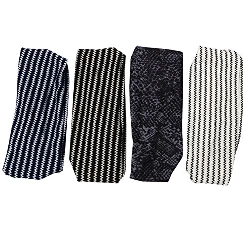 Healeved 4stücke Sport Stirnband Elastisch Für Yoga Haarband Kopfbedeckung Atmungsaktiv Breit Kopf Wrap Weiblich Wiederverwendbar Waschbar Flexibel Kopfgröße Täglicher Gebrauch Fitness von Healeved