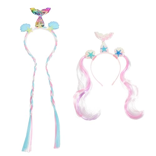 Healeved 4stücke Junge Mädchen Meerjungfrau Haarreifen Und Kreative Partyaccessoires Für Mädchen Bequem Und Fest Sitzend Für Kostümpartys Und Rollenspiele von Healeved