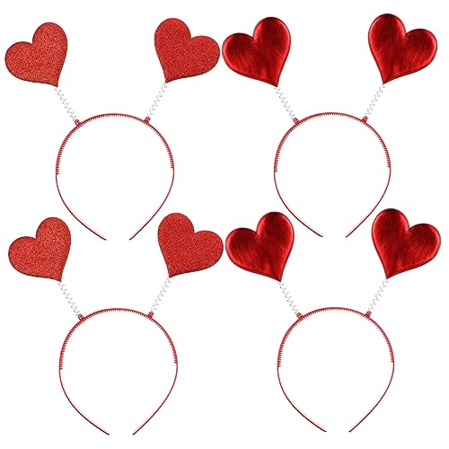 Healeved 4stücke Herz-haarreifen Für Valentinstag Herz Stirnbänder Für Partys Kostüme Und Festliche Anlässe Leicht Und Für Feiern Und Dekorationen von Healeved