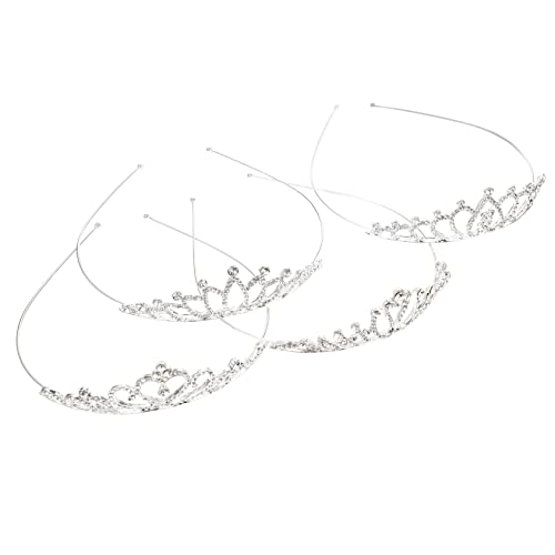 Healeved 4 Stücke Teiliges Glitzer Krone Haarreifen für Mädchen Funkelndes Strass Stirnband für Tanz Party Hochzeit und Festliche Anlässe Eleganter Kopfschmuck von Healeved