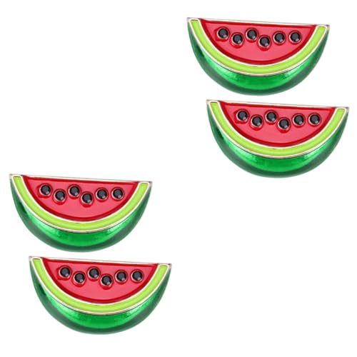 Healeved 4 Wassermelonen Broschen Damen Emaille Pin Cartoon Anstecknadeln für Kleidung Schal Stola Revers Schmuck Zubehör von Healeved
