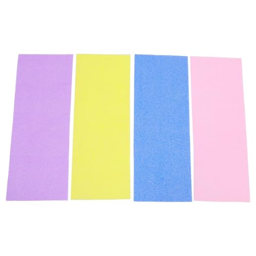 Healeved 4-teiliges Peeling-Handtuch: 80 x 30 cm, elastisches Nylon-Peeling-Badetuch für Körperpeeling und Hautreinigung – Duschtuch für Spa und den täglichen Gebrauch von Healeved