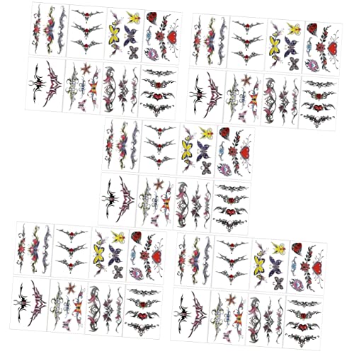 Healeved 40 Blätter Narbenabdeckung Aufkleber Körperaufkleber Weiblicher Körper Realistische Tattoos Körper-tattoos-aufkleber Gefälschte Tätowierung Tattoo-papier Wassertransferpapier von Healeved