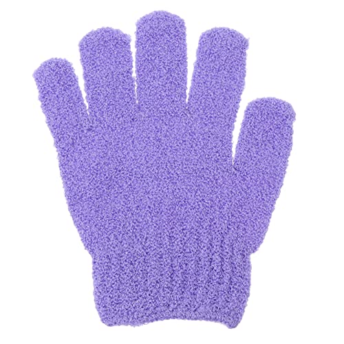 Healeved 40 Stk Fünf-finger-badehandschuhe Handbad Duschreiniger Peeling-körperpeeling Esponja Para Bañarse Körperwäscher Duschhandschuhe Frauen Spa Gesicht Violett Fräulein Nylon Wanne von Healeved