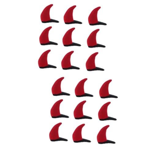 Healeved 40 Stück Teiliges Set Rote Teufelshörner Haarclips Halloween Haarschmuck für Frauen und Leichte Clips mit Gepolstertem Baumwollkern Festliche Dekoration für Party und Festival von Healeved