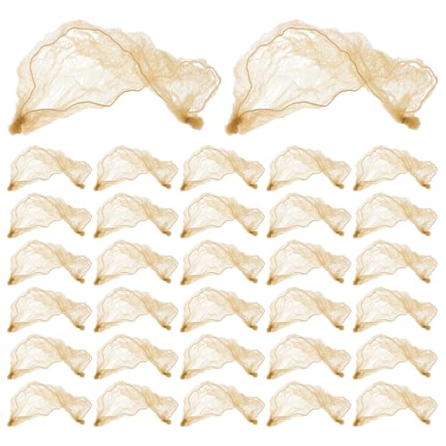 Healeved 40 Stück Unsichtbare Haarnetze – Hohe Elastizität & Wiederverwendbar für Damen, ideal für Ballerina-Damenfrisuren, Perücken, Hochsteckfrisuren, Tanz und Auftritte von Healeved