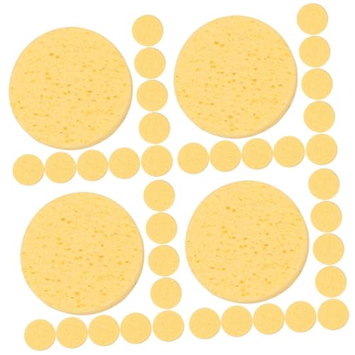Healeved 40stücke Make-up Entferner Schwämme Runde Cellulose Gesichtsreinigungsschwämme Sanfte Und Peeling Für Empfindliche Haut Für Tägliche Anwendung Und Make-up Entfernung von Healeved