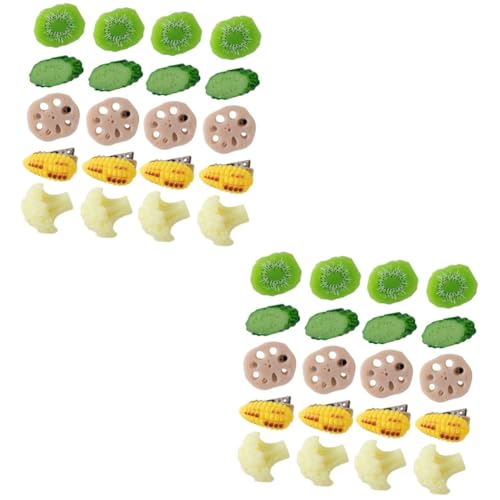 Healeved 40stücke Teiliges Frucht Und Gemüse-haarklammern Lustige Haarspangen Für Mädchen Leichte Und Tragbare Haarschmuck Für Dickes Glattes Oder Lockiges Haar Für Partys Und Alltag von Healeved