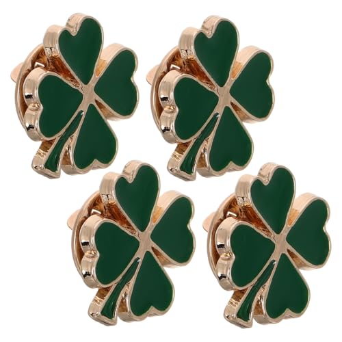Healeved 4stücke Vintage Vierblätteriges Kleeblatt Brosche Für Damen Retro Accessoire Für Bekleidung Anstecknadel Für Besondere Anlässe Und Feiertage von Healeved