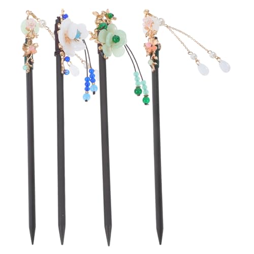 Healeved 4stücke Vintage Chinesische Haarnadel Mit Schwertquaste Accessoire Im Chinesischen Stil Haarnadel Aus Holz Clip Im Chinesischen Stil Haarnadeln Mit Quasten Für Frauen von Healeved